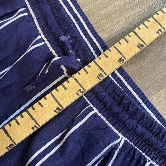 Vintage Inclinations Blue Striped Pants High Rise Tapered Size Large - Picture 5 of 6